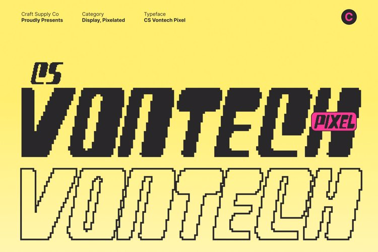 Preview of CS Vontech Pixel Font