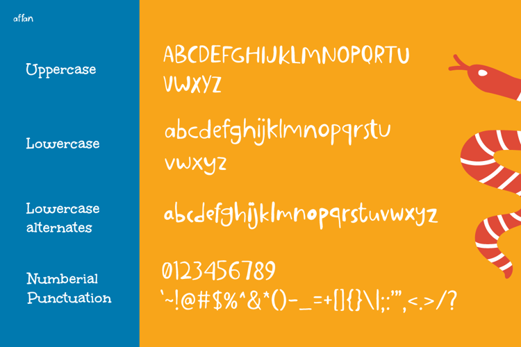 Preview of Affan Font