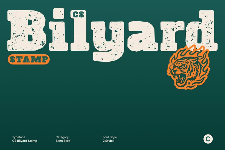 Preview of CS Bilyard Stamp Font