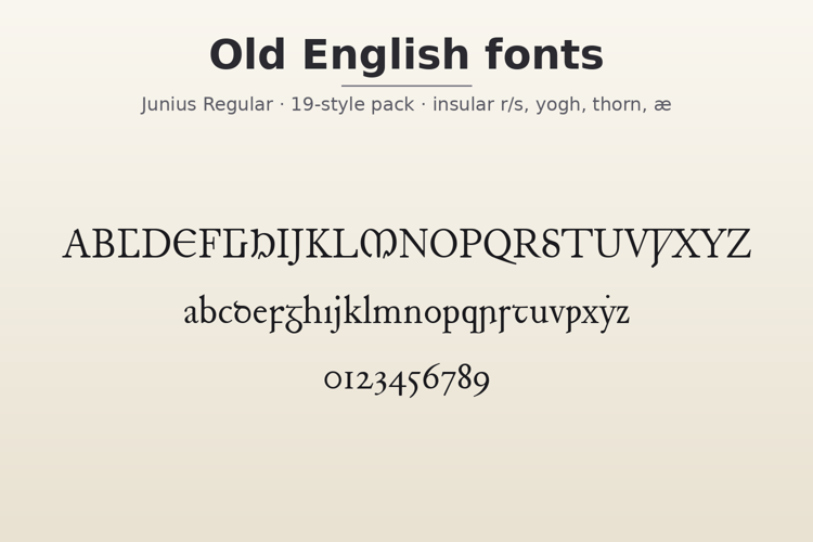 Preview of Old English fonts