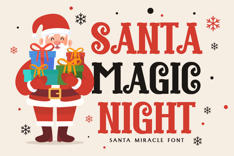 Preview of Santa Miracle Font