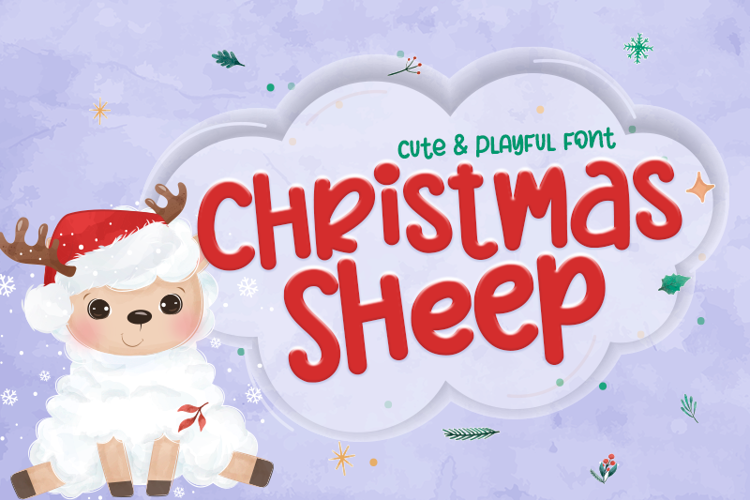 Christmas Sheep - Font
