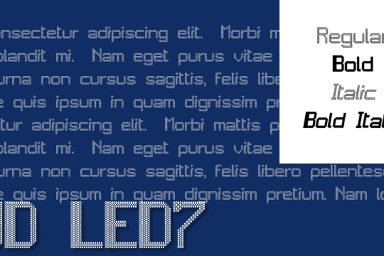 JD LED7 Font
