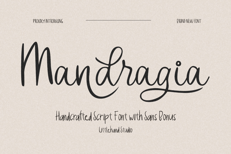 Preview of Mandragia Script Font