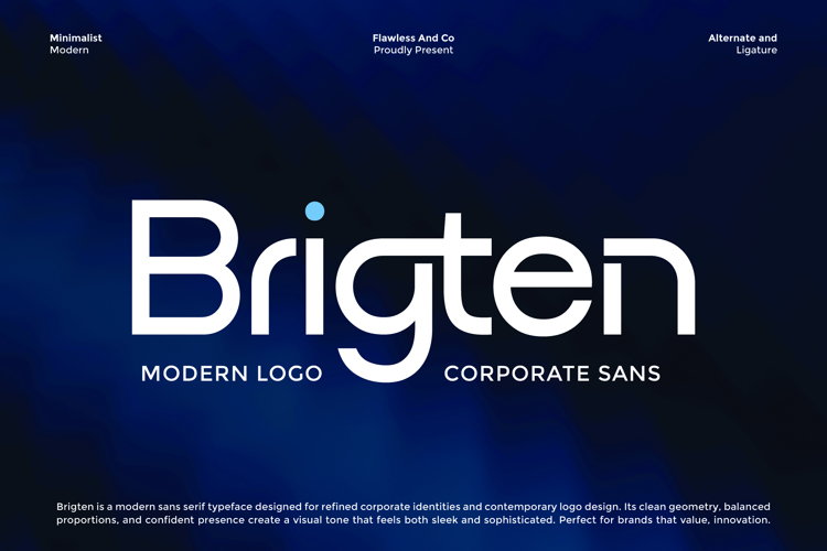 Preview of BRIGTEN Font