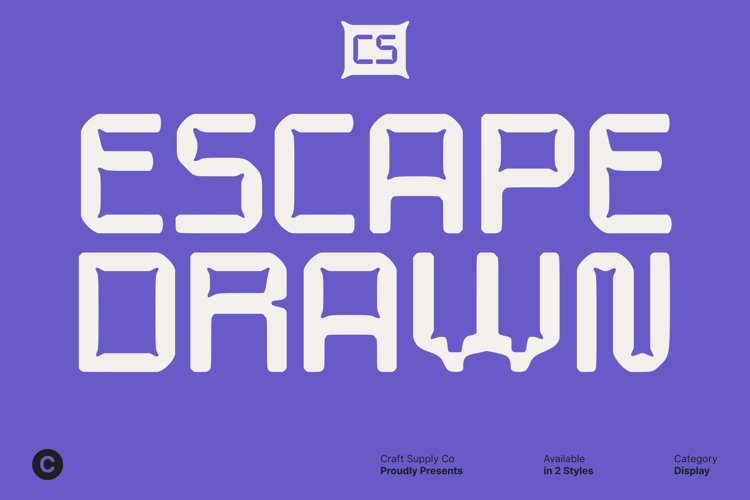 Preview of CS Escape Drawn Font