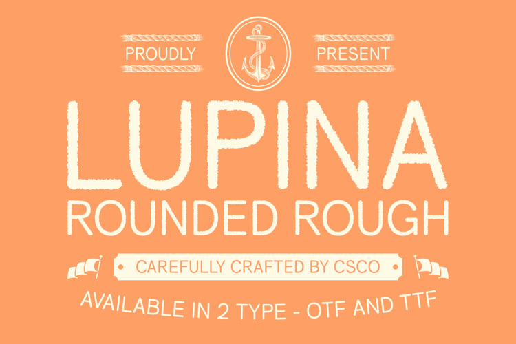 Preview of Lupina Rounded Rough Font