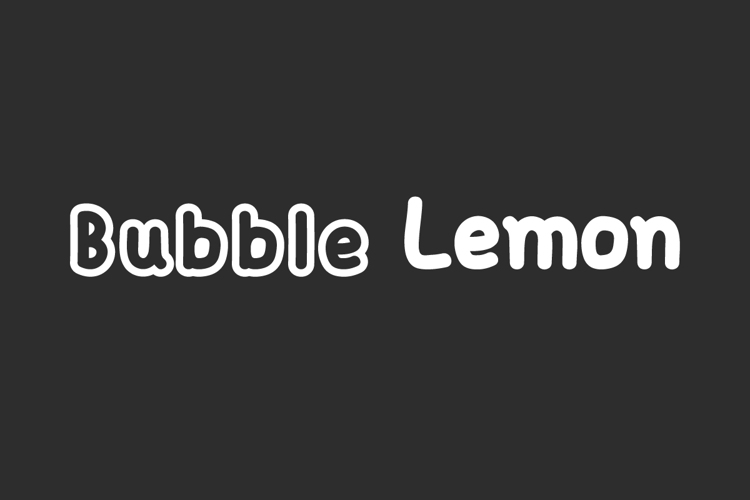 Bubble Lemon Font