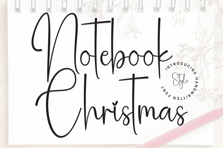 Preview of Notebook Christmas Font