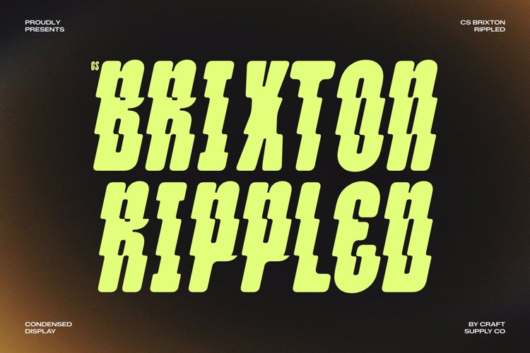 Preview of CS Brixton Rippled Font