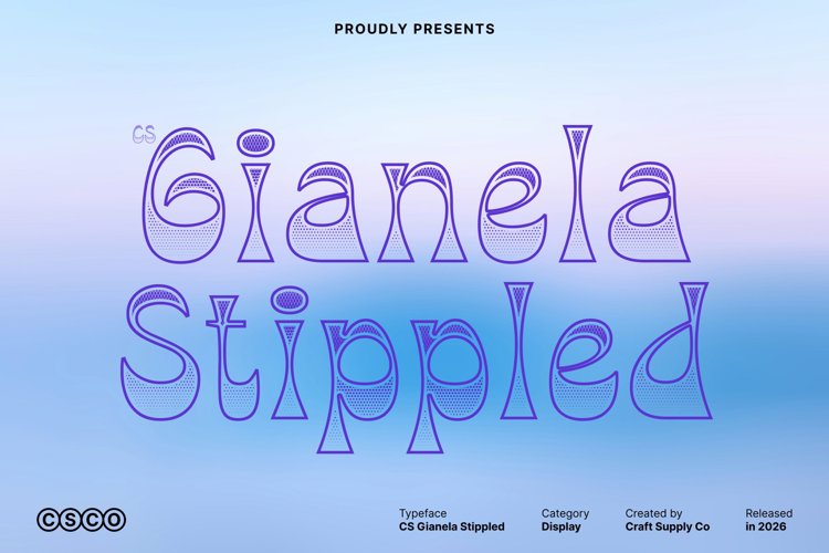 Preview of CS Gianela Stippled Font