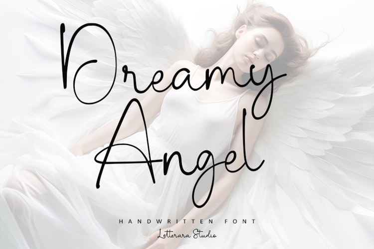 Preview of Dreamy Angel Font