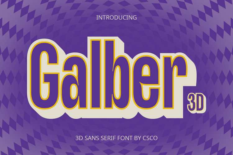 Galber 3D Font