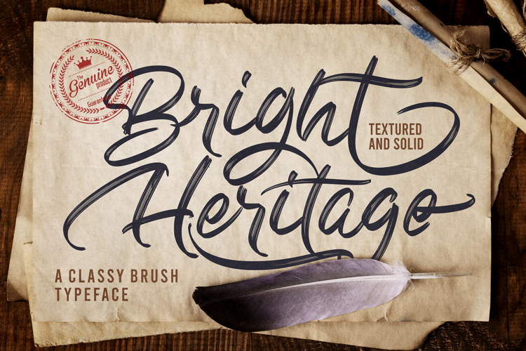 Bright Heritage Textured Font