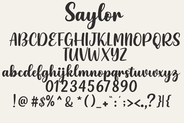 Preview of Saylor Font