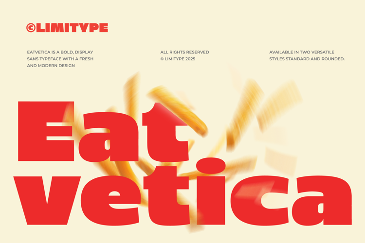 Preview of Eatvetica - Bold Food Font