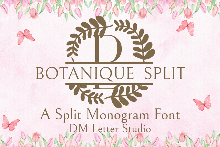 Preview of Botanique Split Monogram Font