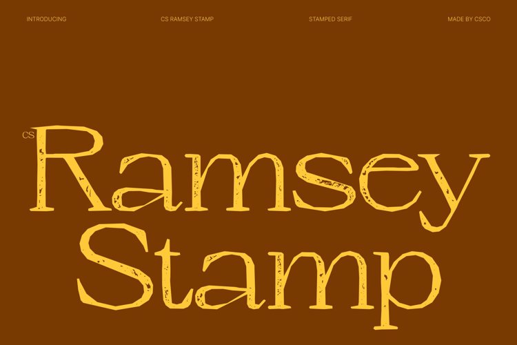 Preview of CS Ramsey Stamp Font
