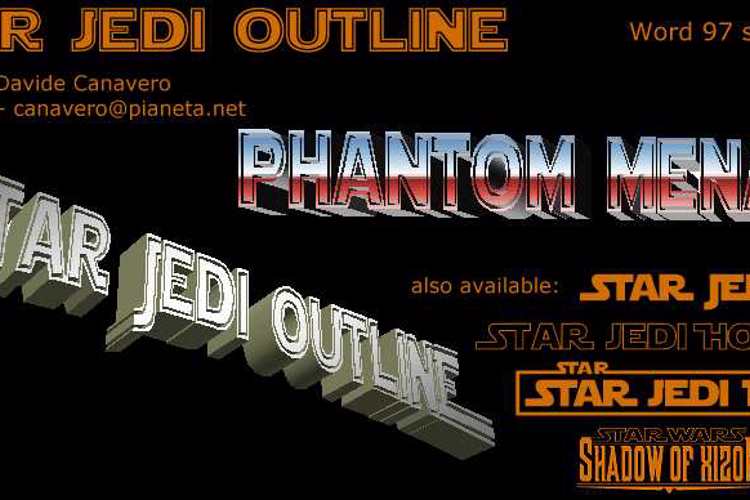 Star Jedi Outline Font