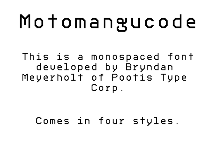 Motomangucode Font
