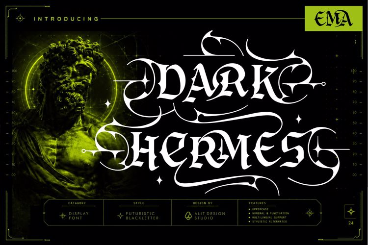 Preview of Dark Hermes Font