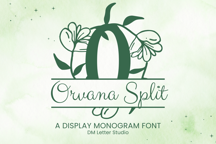 Preview of Orvara Split Monogram Font