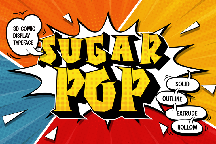 Sugar Pop Hollow Font