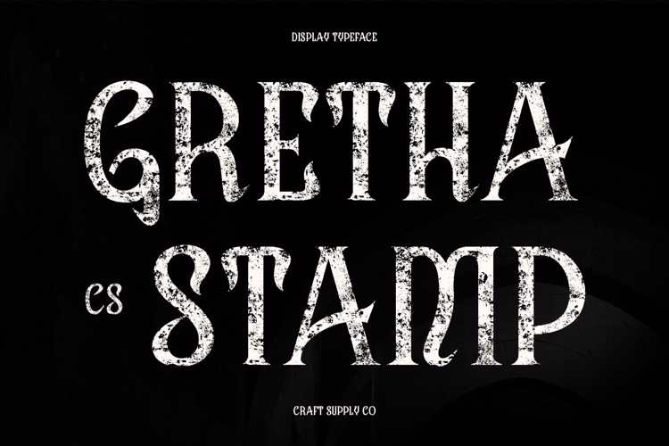 Preview of CS Gretha Stamp Font