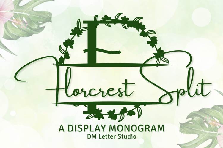 Preview of Florcrest Split Monogram Font