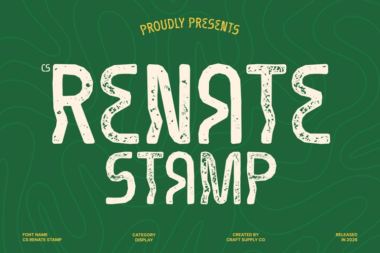 Preview of CS Renate Stamp Font