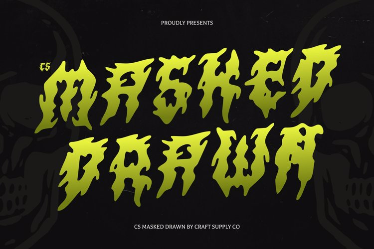 Preview of CS Masked Drawn Font