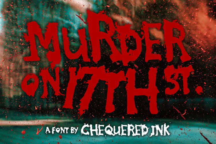 Murder on 17th St . Font