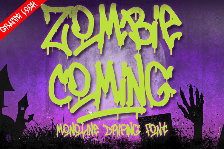 Zombies Coming Graffiti Font