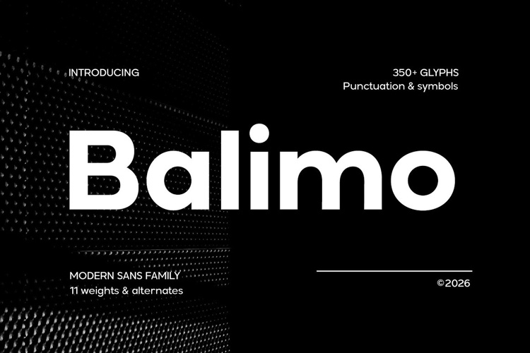 Preview of Balimo Font