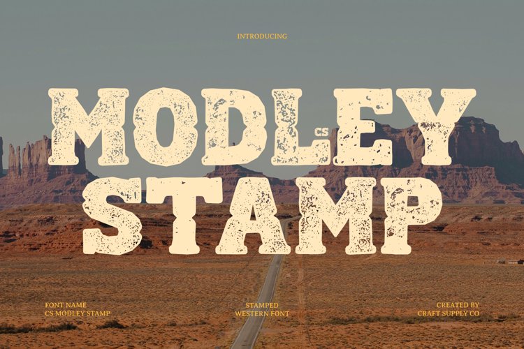 Preview of CS Modley Stamp Font