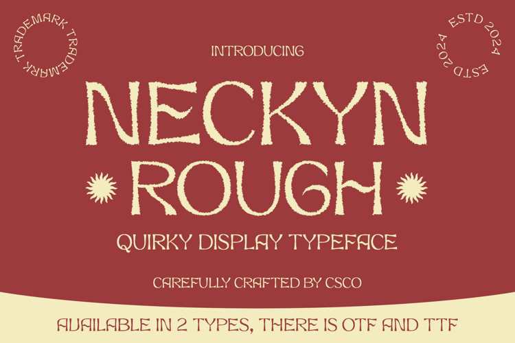 Neckyn Rough Font