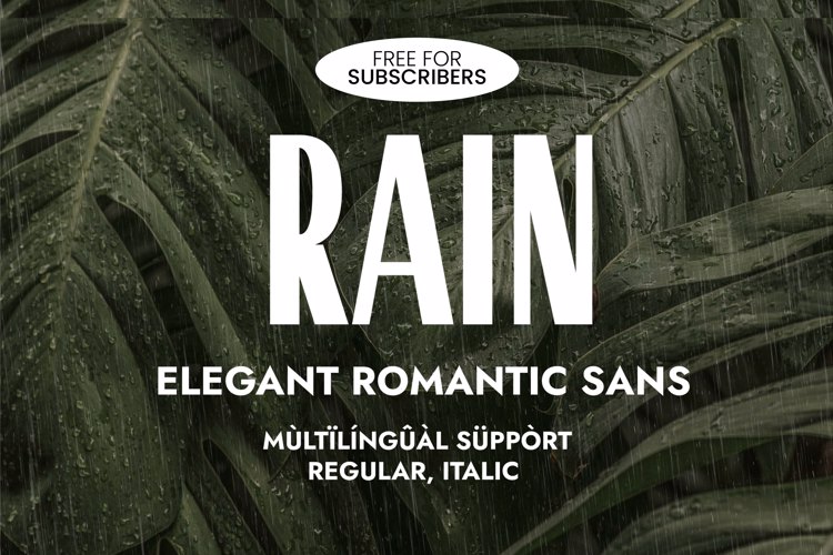 Preview of RAIN Font