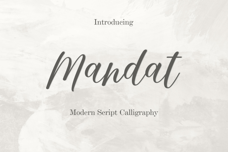 Preview of Mandat Font