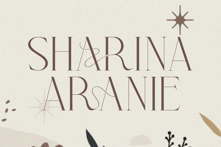 Preview of Sharina Aranie Font