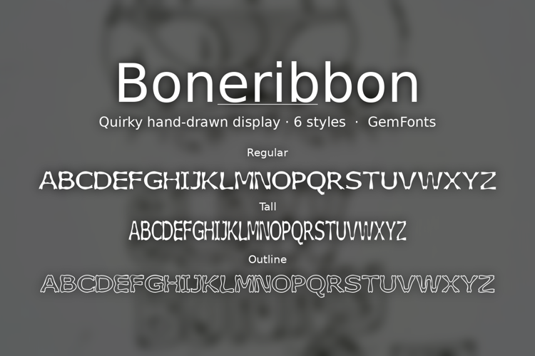 Preview of Boneribbon Font