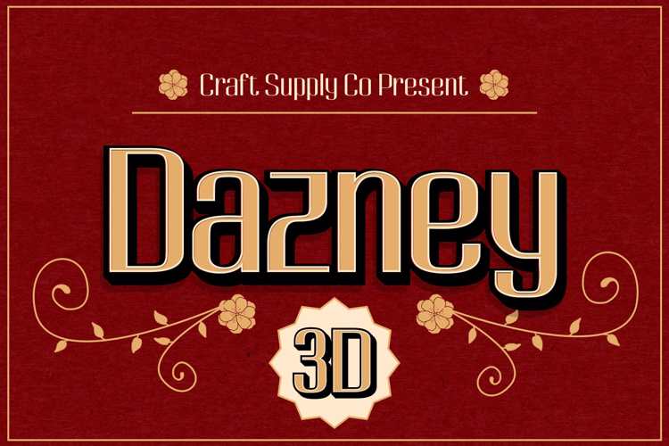 Preview of Dazney 3D Font