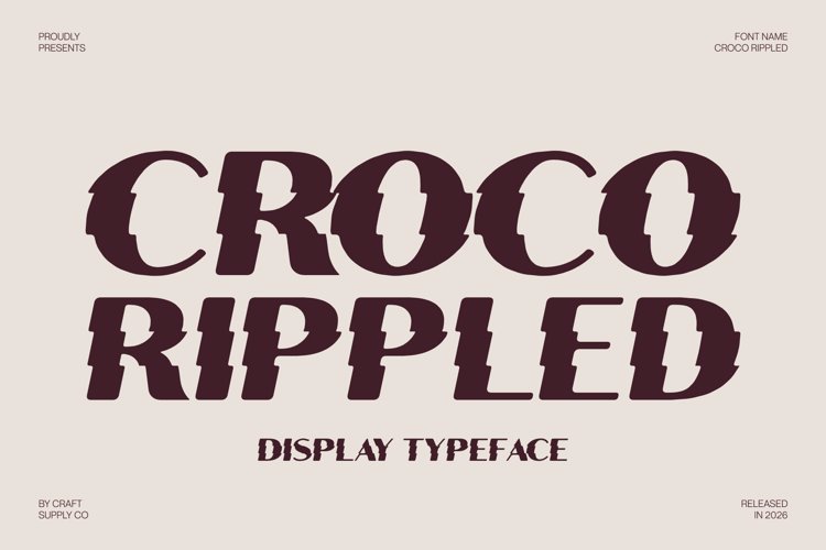 Preview of Croco Rippled Font