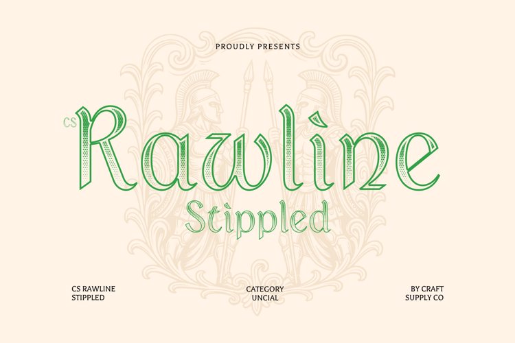 Preview of CS Rawline Stippled Font