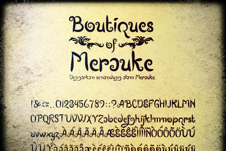 Boutiques of Merauke Font