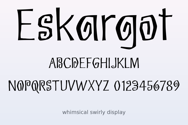 Preview of Eskargot Font