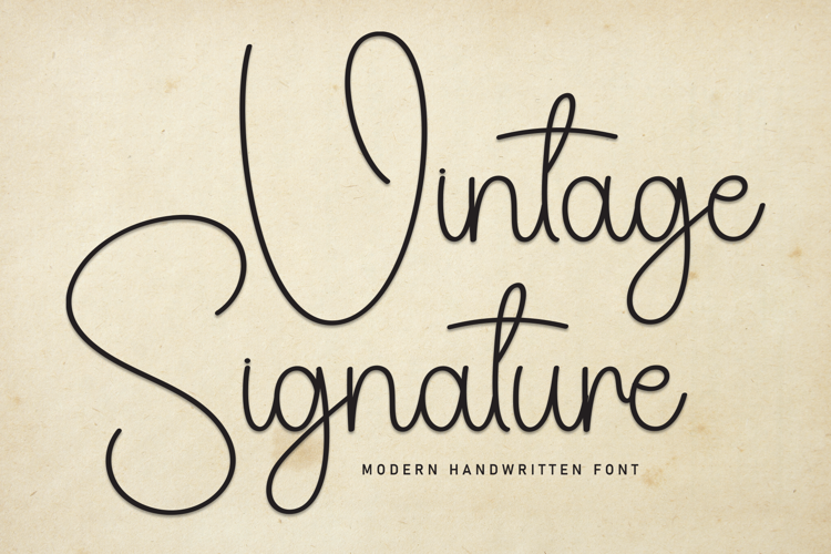 Preview of Vintage Signature Font