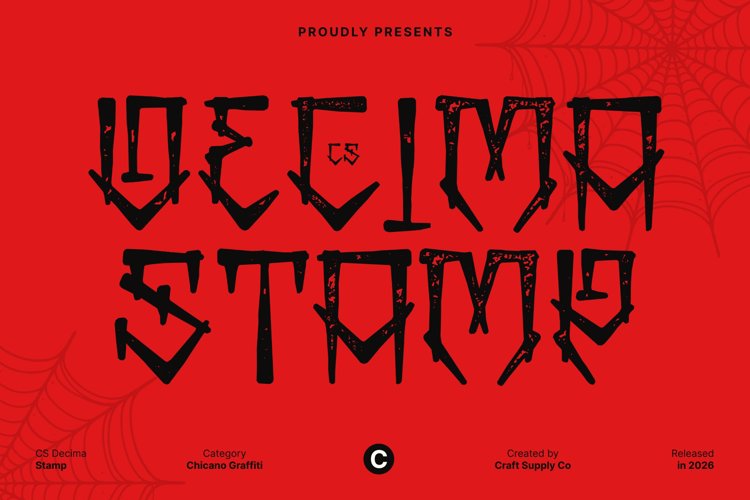 Preview of CS Decima Stamp Font