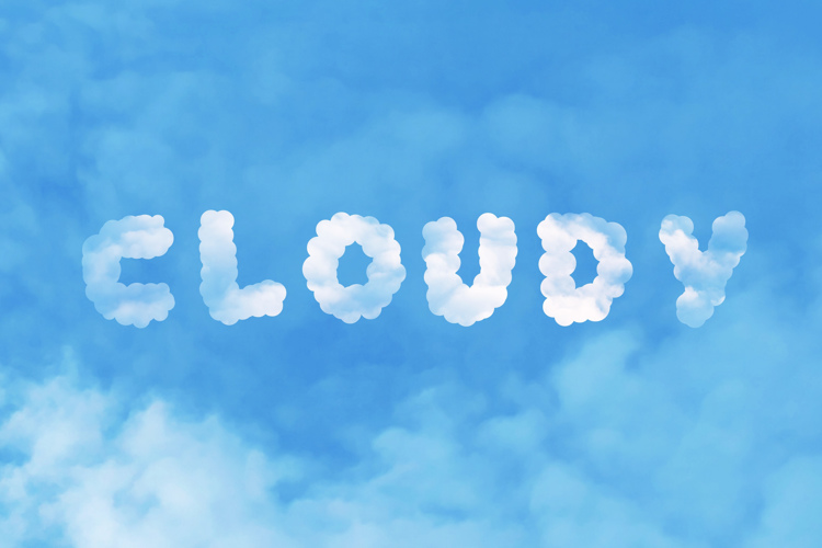 cloudy Font