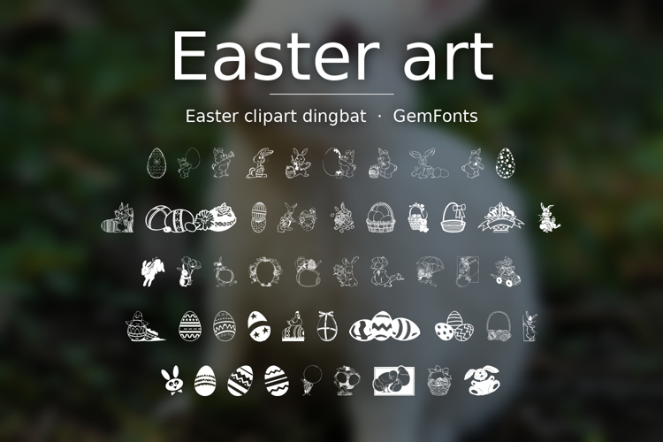 Preview of Easter art Font