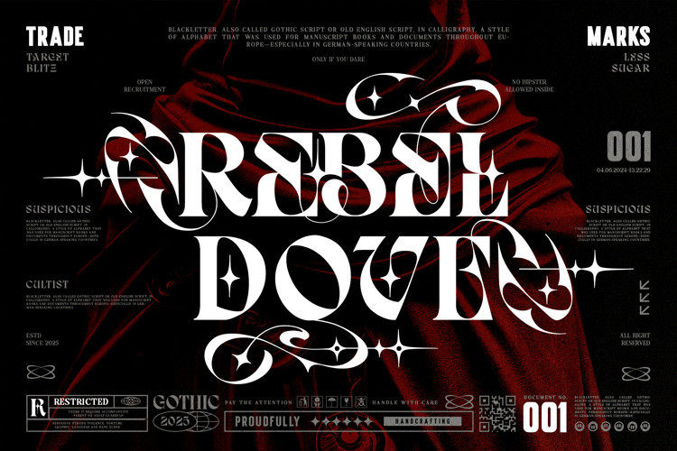 Preview of Dark Reborn Font